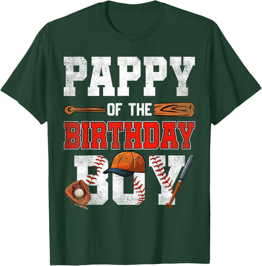 Pappy Of The Birthday Boy Baseball Bday Family T-Shirt - T-Shirt | Forest