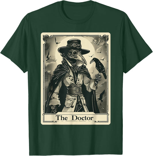 Plague Doctor Tarot Card Gothic T-Shirt - T-Shirt | Forest