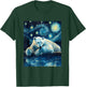 Cute Polar Bear - Van Gogh Style - Starry Night T-Shirt - T-Shirt | Forest