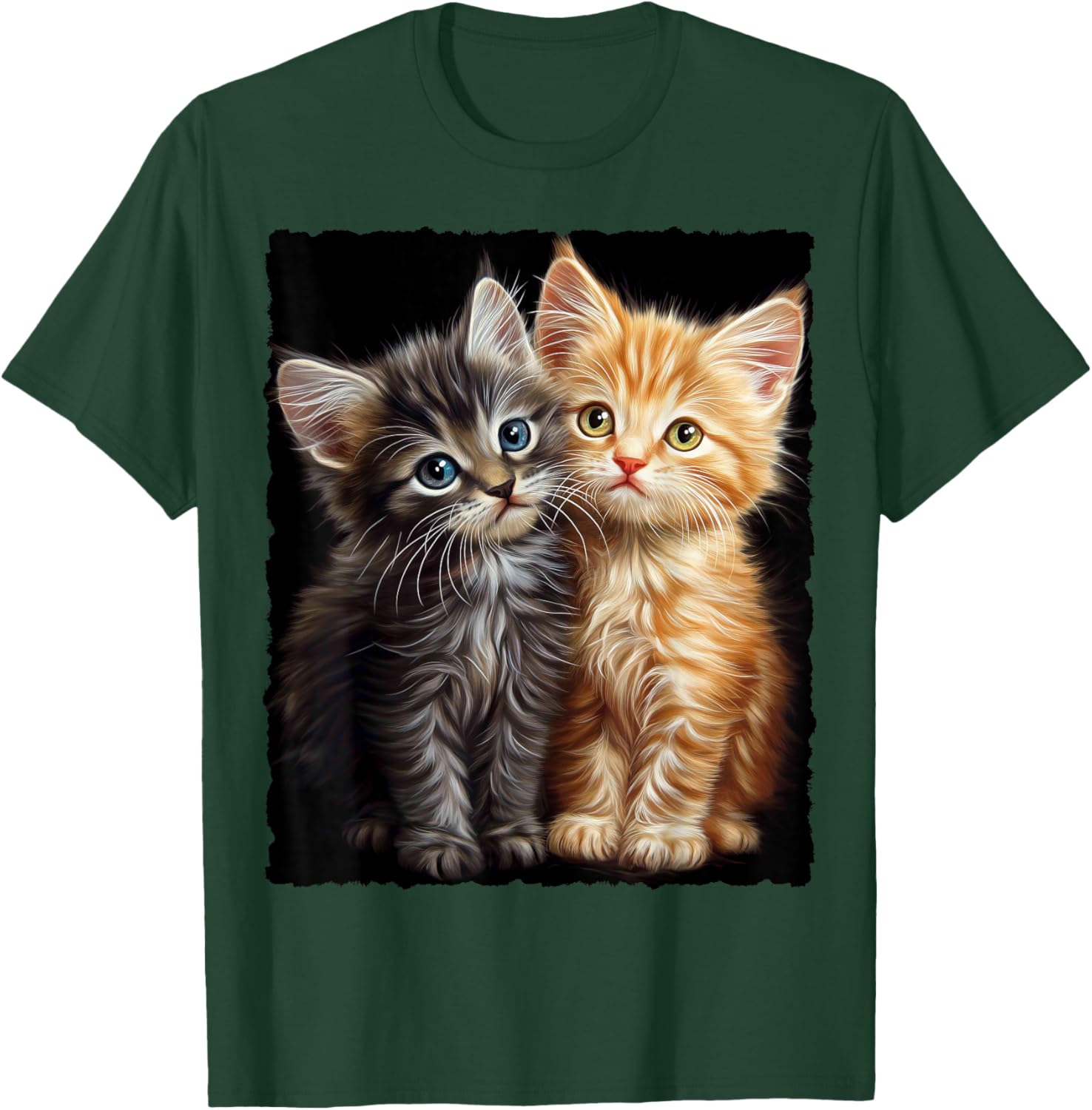 Cute Magical Cat Kitten Fantasy Art Design T-Shirt - T-Shirt | Forest