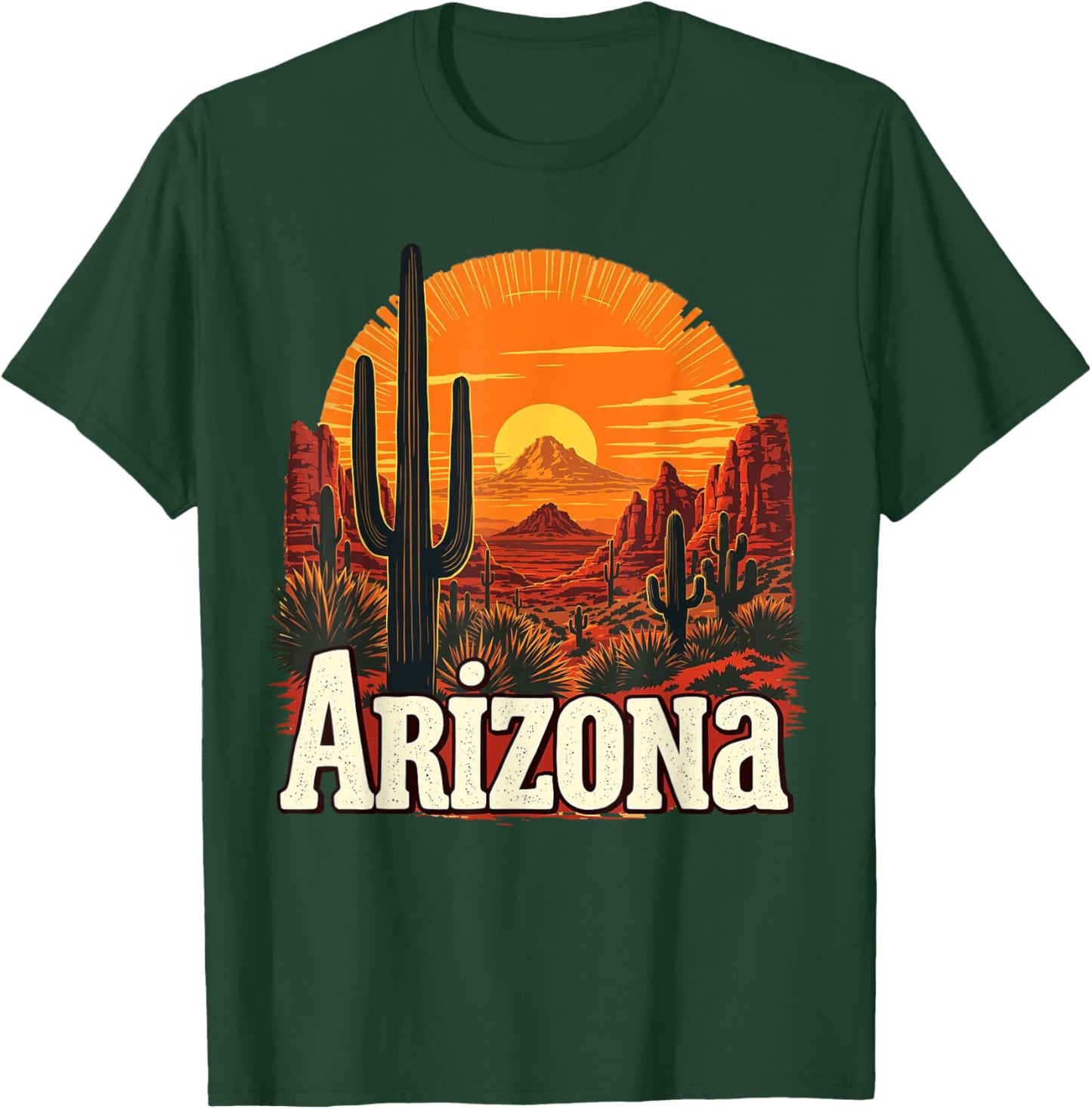 Retro Arizona Home State AZ Desert Sunset Vintage T-Shirt - T-Shirt | Forest