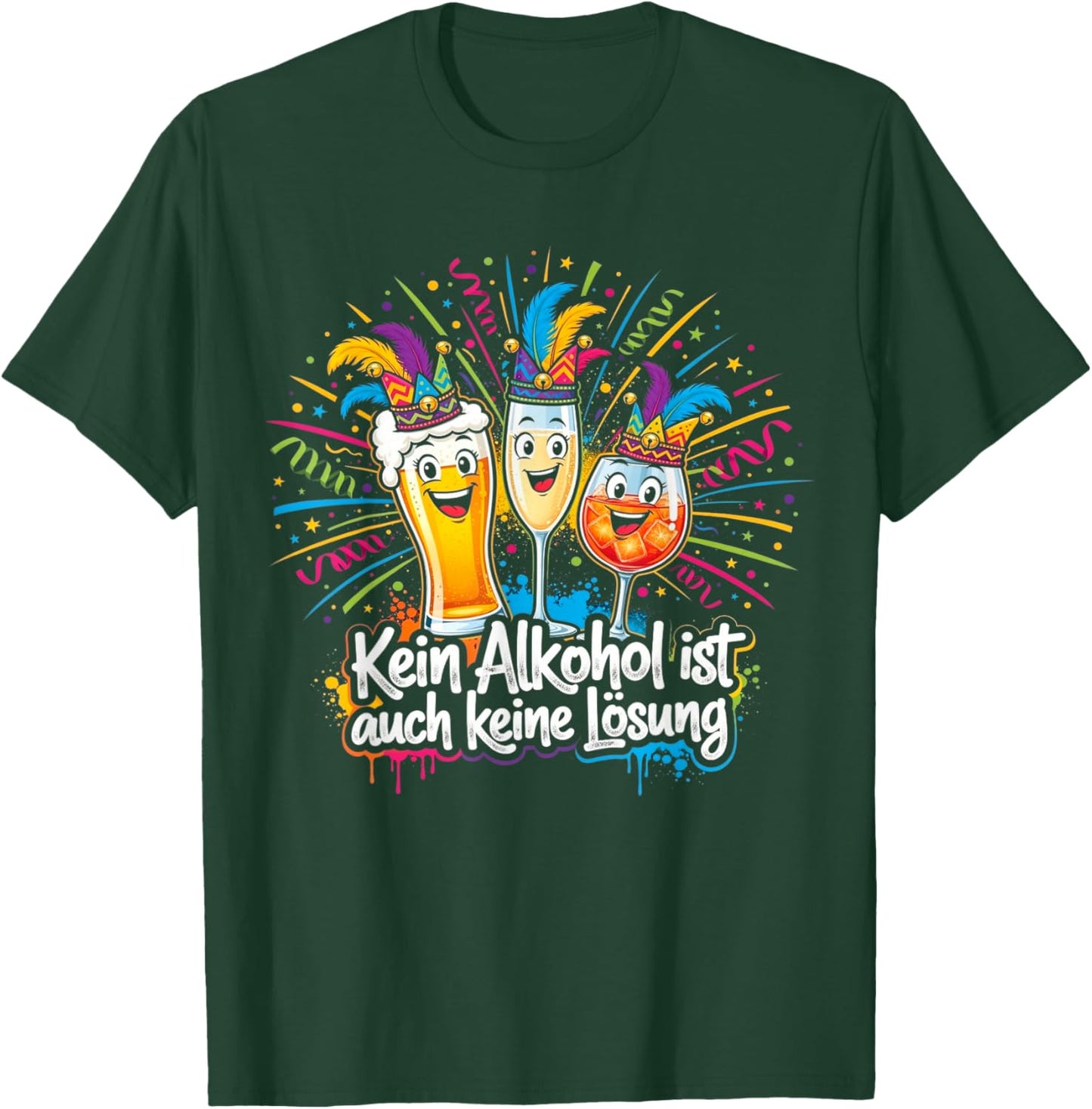 Carnival Costume Replacement Partner Funny Alcohol on Beer T-Shirt - T-Shirt | Forest