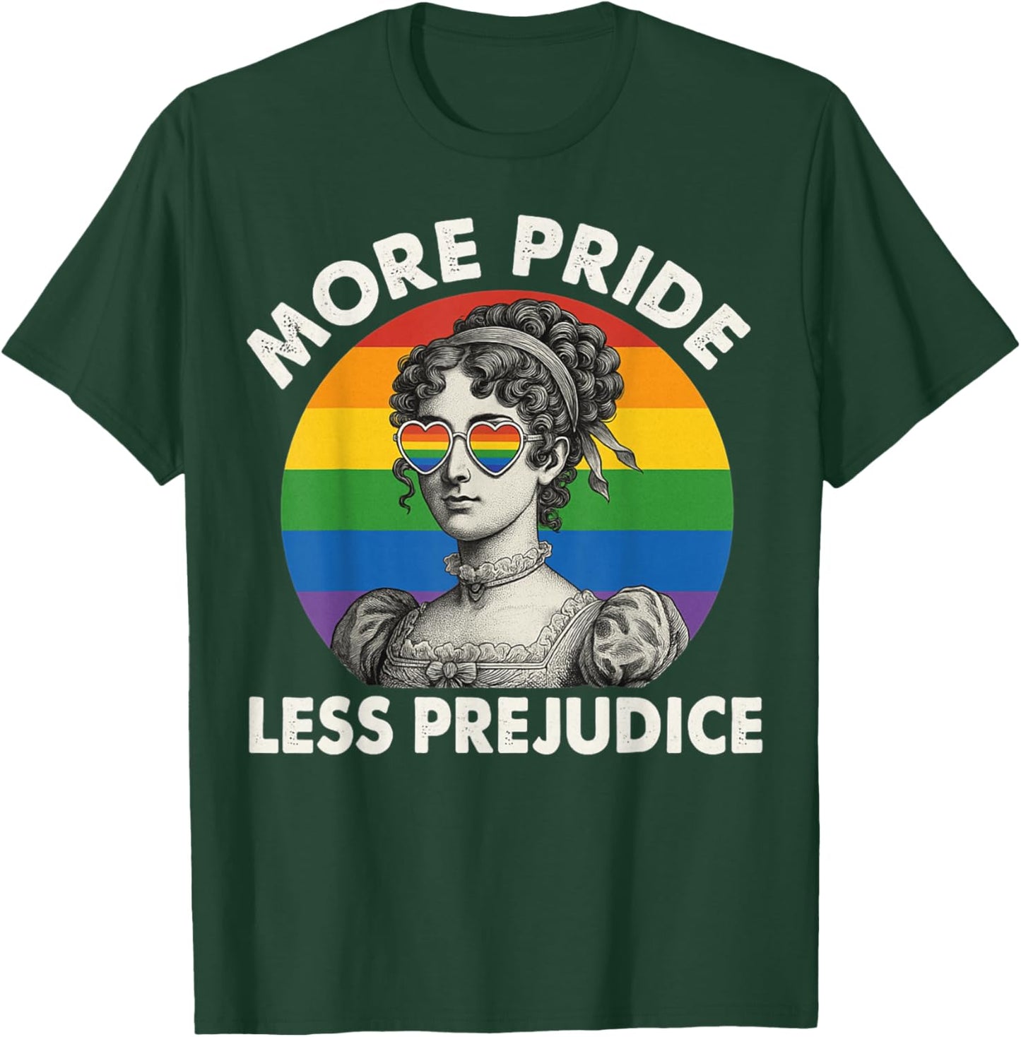 Mehr Stolz, weniger Vorurteile, LGBTQ-Regenbogenkunst T-Shirt - T-Shirt | Forest