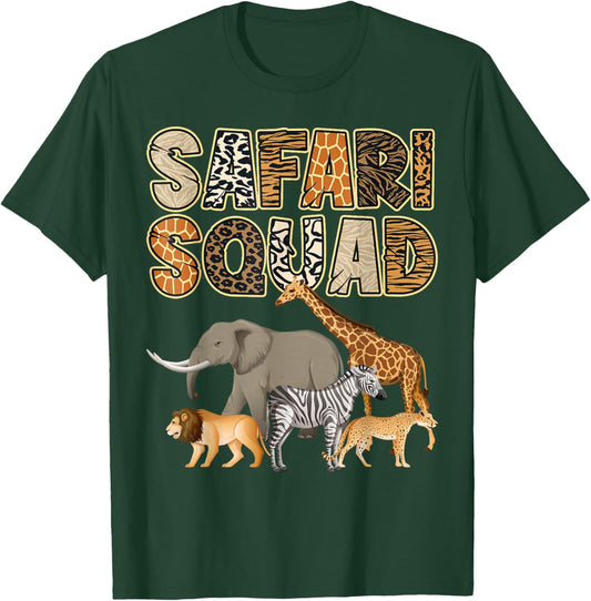 African Safari Zoo - Safari Squad Funny Animal Zoo Lovers T-Shirt - T-Shirt | Forest
