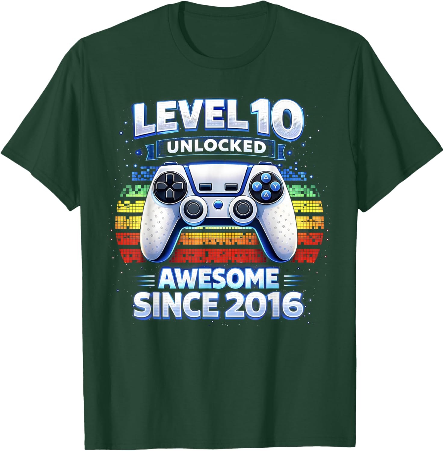 Level 10 Unlocked Awesome Since 2016 Gifts for Kids Boys T-Shirt - T-Shirt | Forest