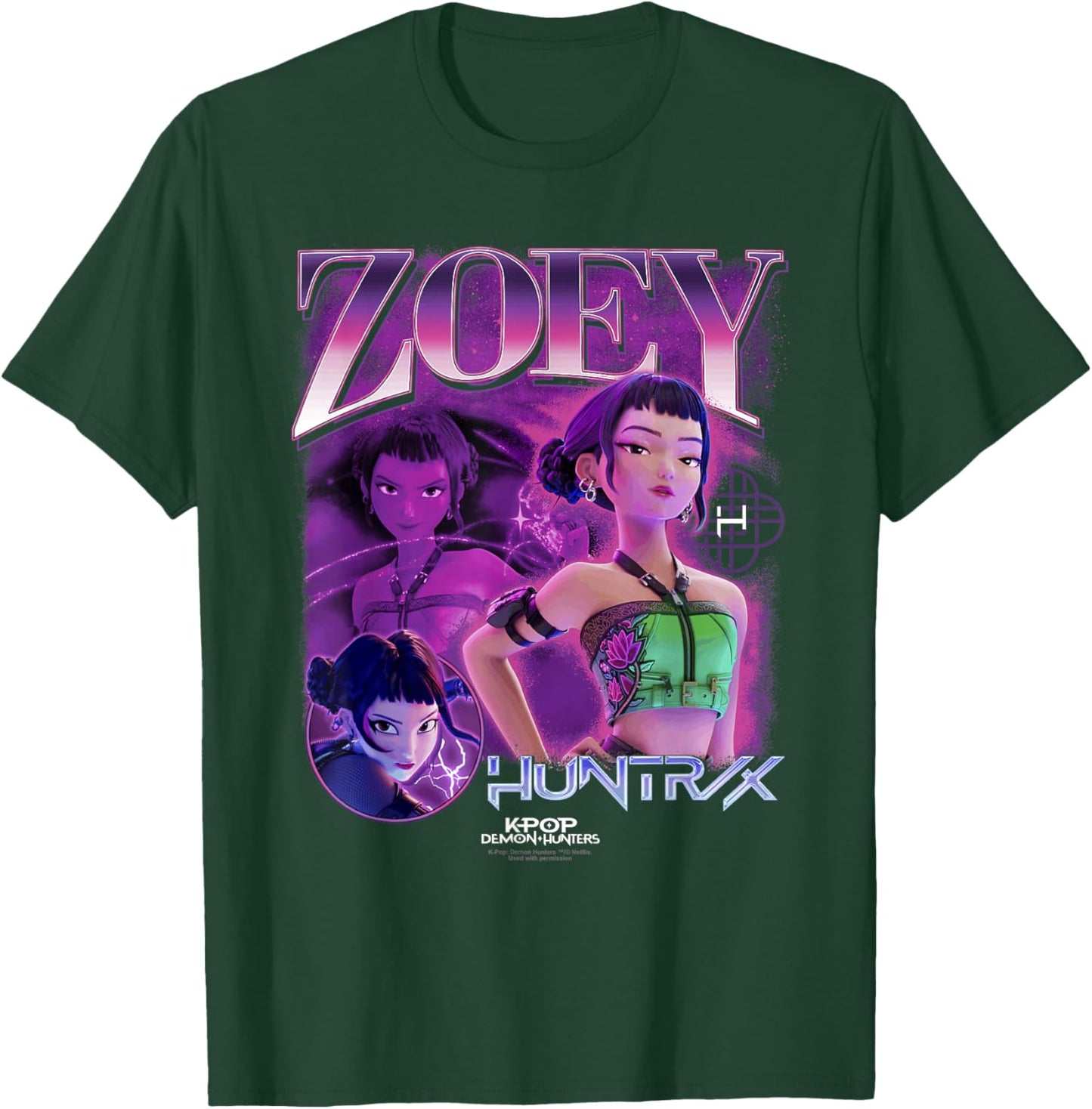 KPop Demon Hunters Zoey Bootleg Officially Licensed T-Shirt - T-Shirt | Forest