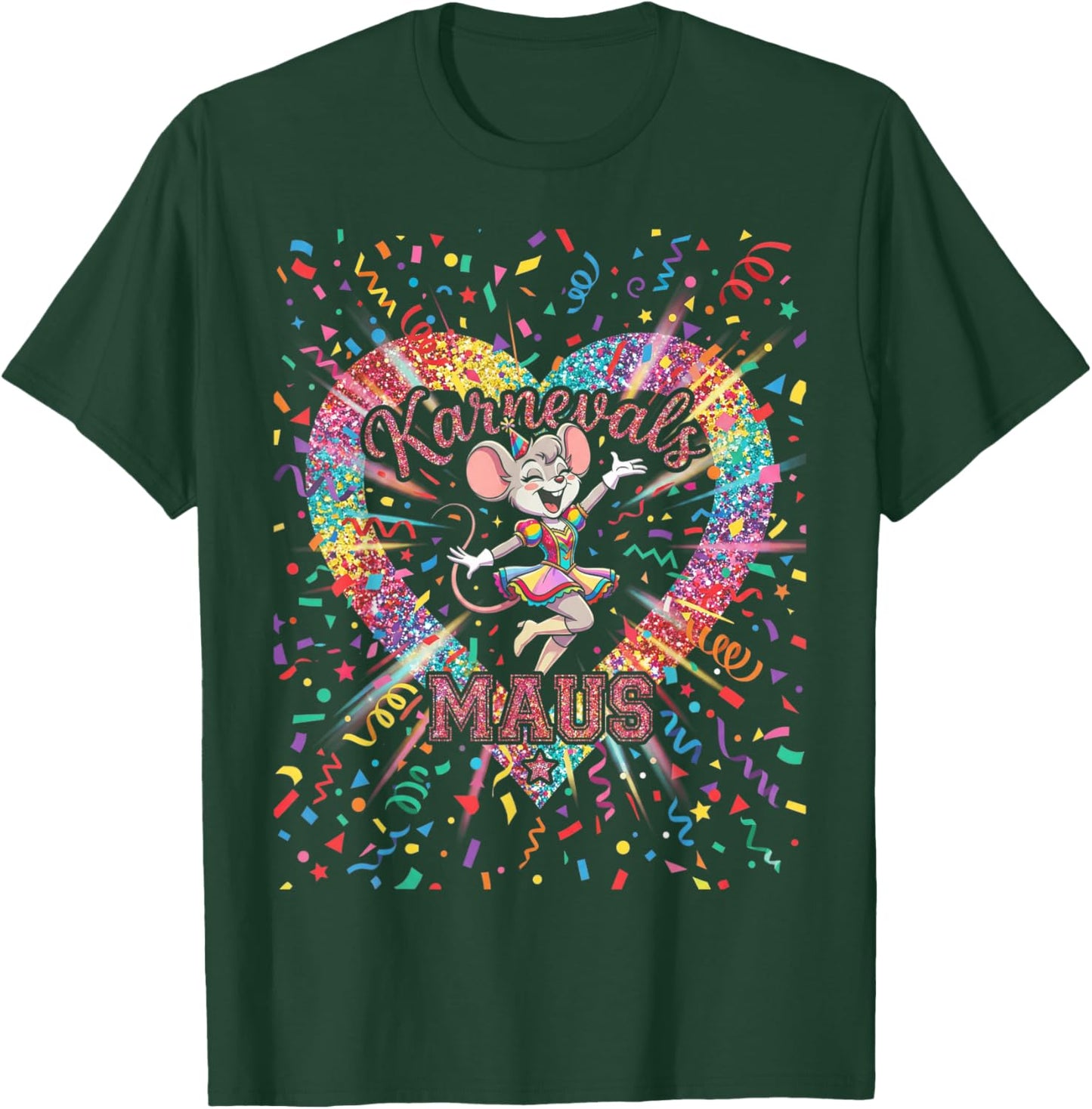 Carnival Mouse Cologne Fancy Dress Red White Women's Costume T-Shirt - T-Shirt | Forest