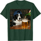 Border Collie Drinking Beer Funny Dog Meme T-Shirt - T-Shirt | Forest