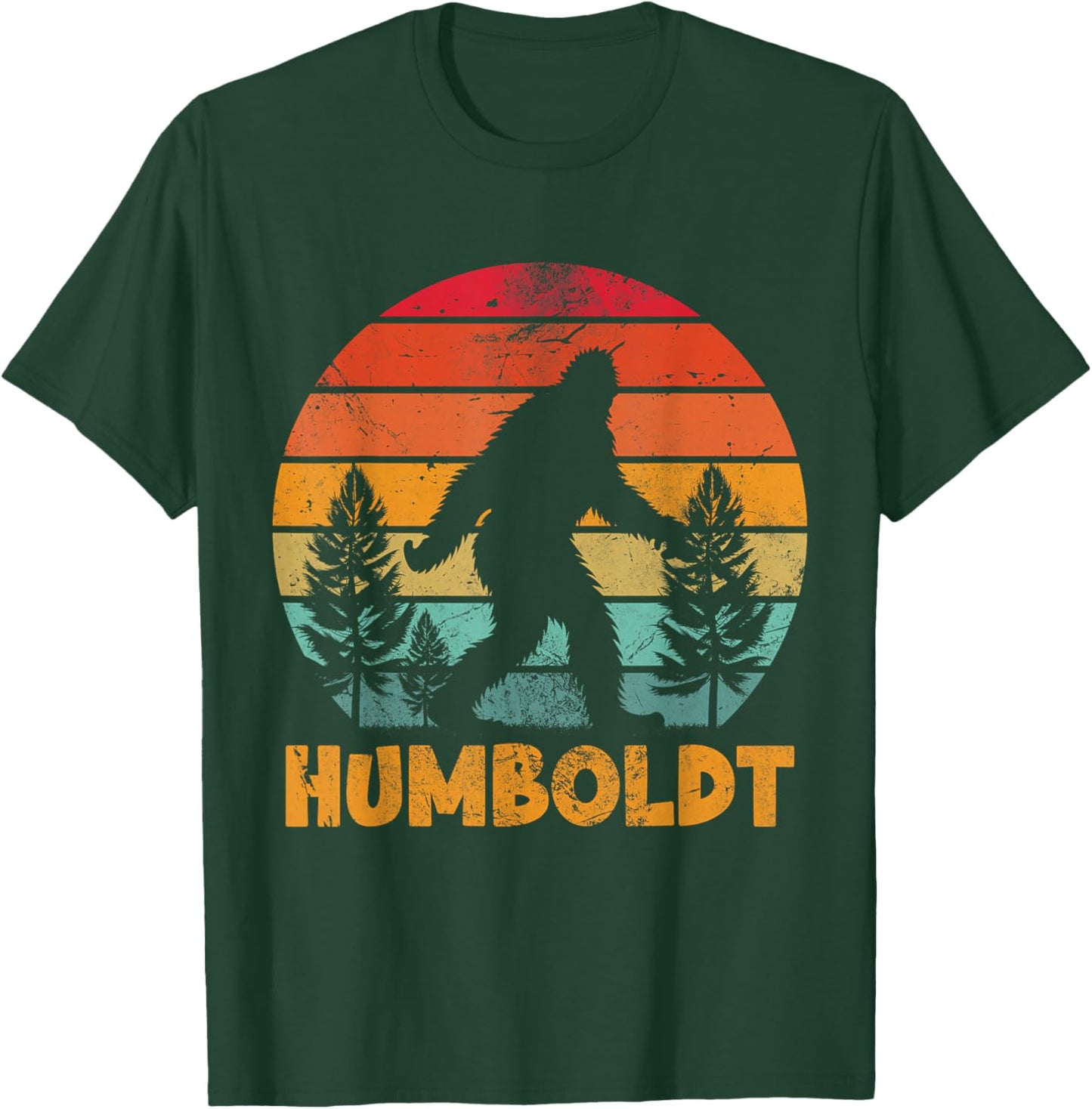 Humboldt County California Bigfoot Sasquatch Vintage T-Shirt - T-Shirt | Forest