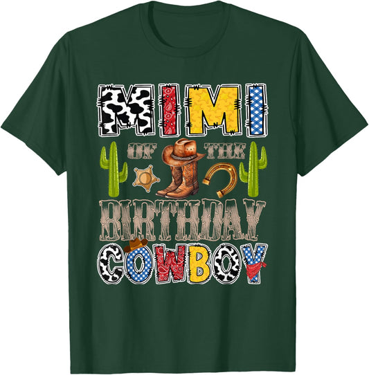 Mimi of The Birthday Cowboy Western Birthday Boy T-Shirt - T-Shirt | Forest