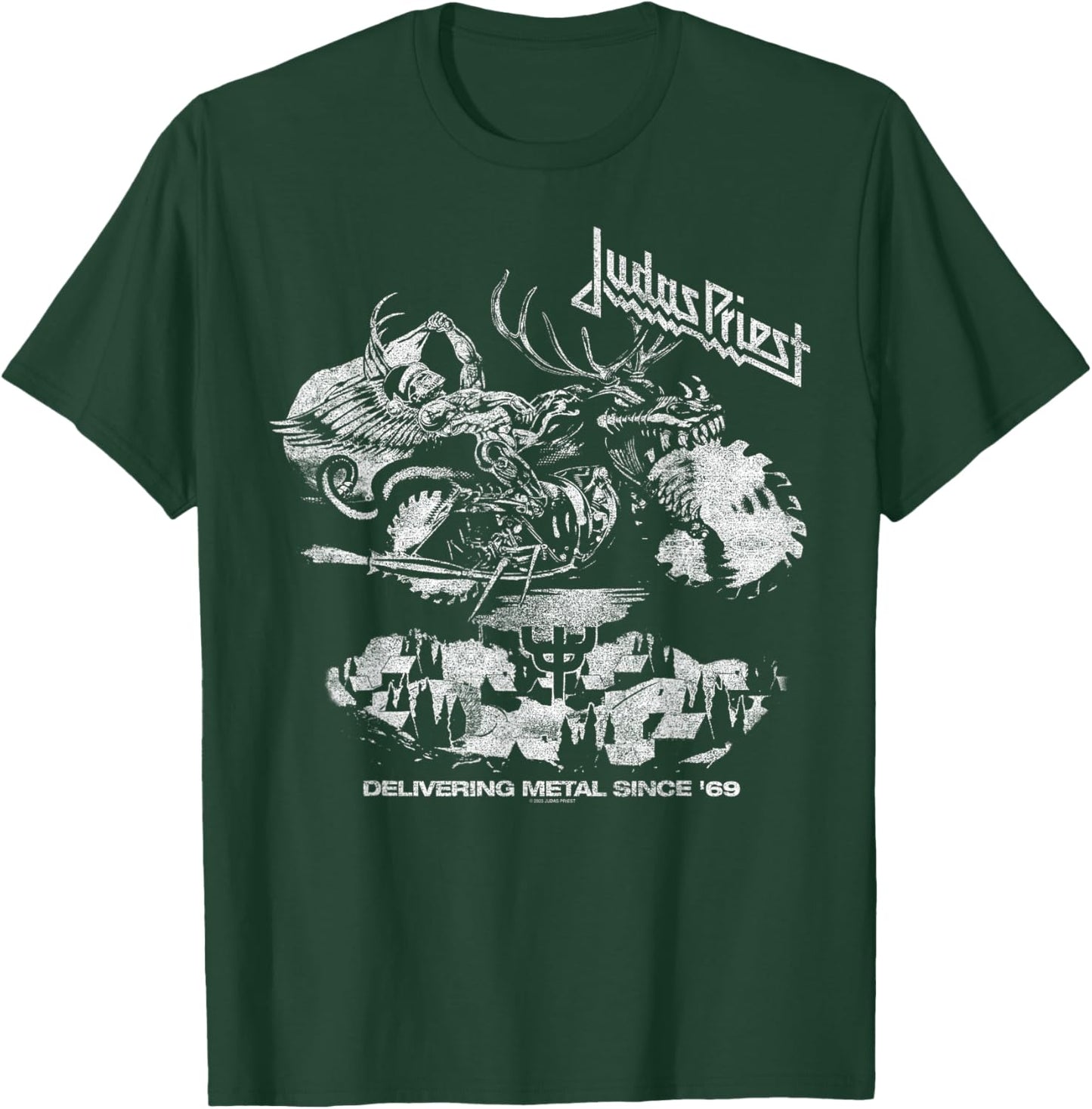 Judas Priest Painkiller Holiday Scene Red T-Shirt - T-Shirt | Forest