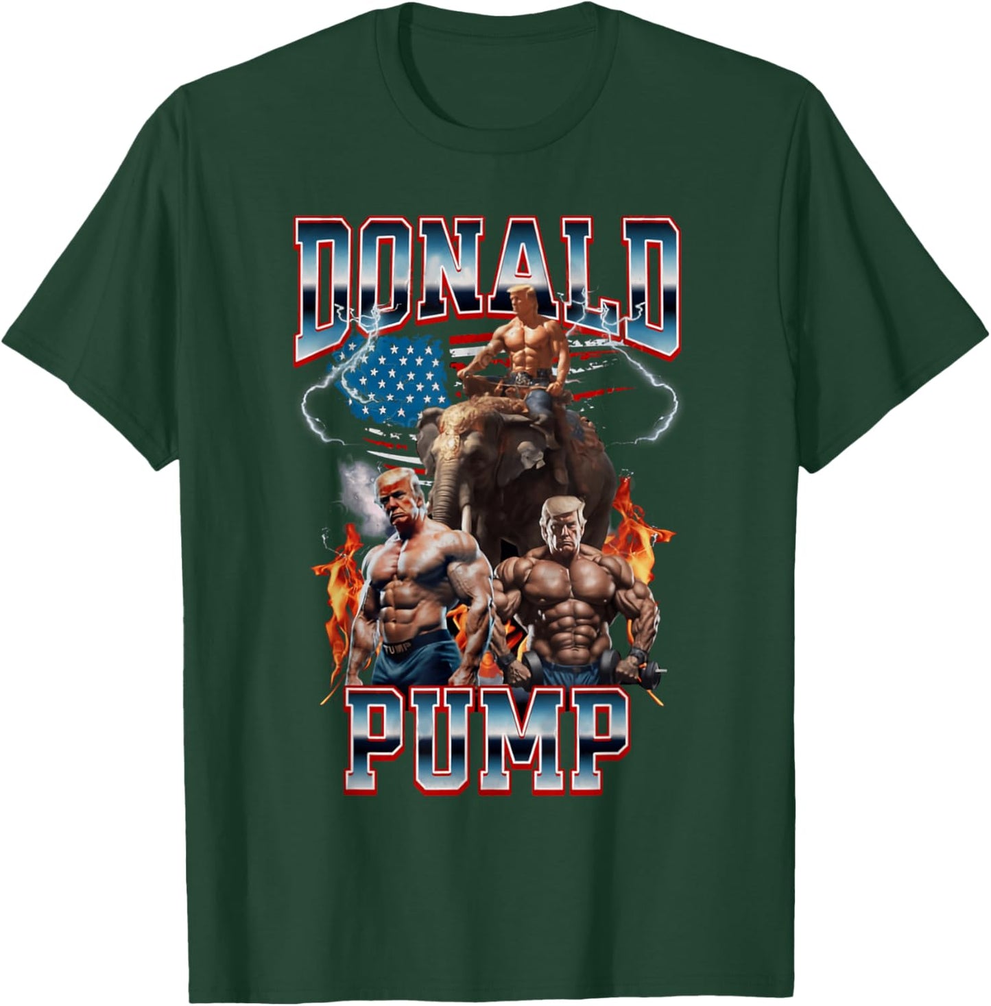 Donald Pump Vintage Gym Trump Meme T-Shirt - T-Shirt | Forest
