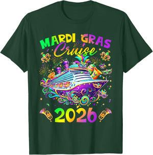 Mardi Gras Cruise 2026 Carnival New Orleans Men Women Kid T-Shirt - T-Shirt | Forest