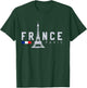 France Paris France Flag Eiffel Tower Souvenir Gift T-Shirt - T-Shirt | Forest
