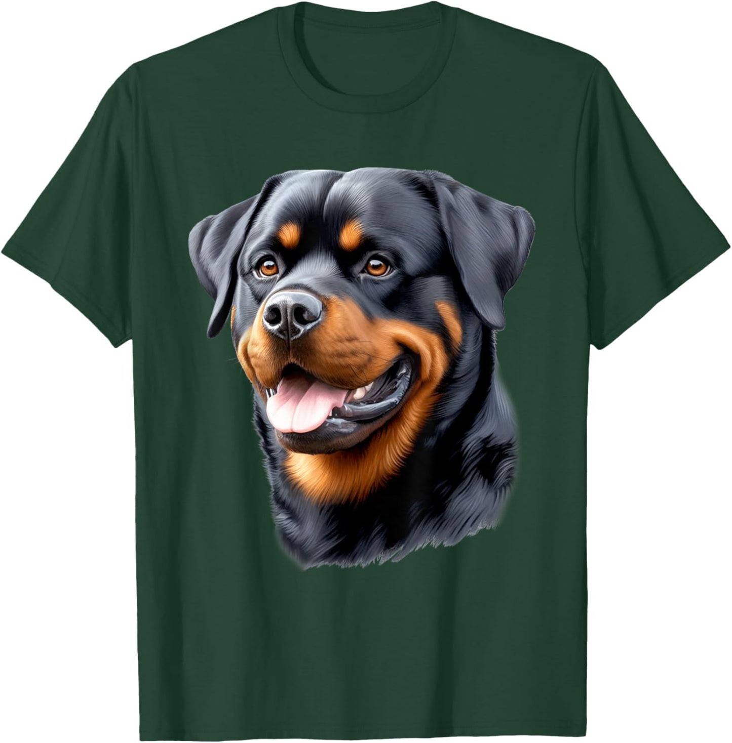 Rottweiler Dog Portrait T-Shirt - T-Shirt | Forest