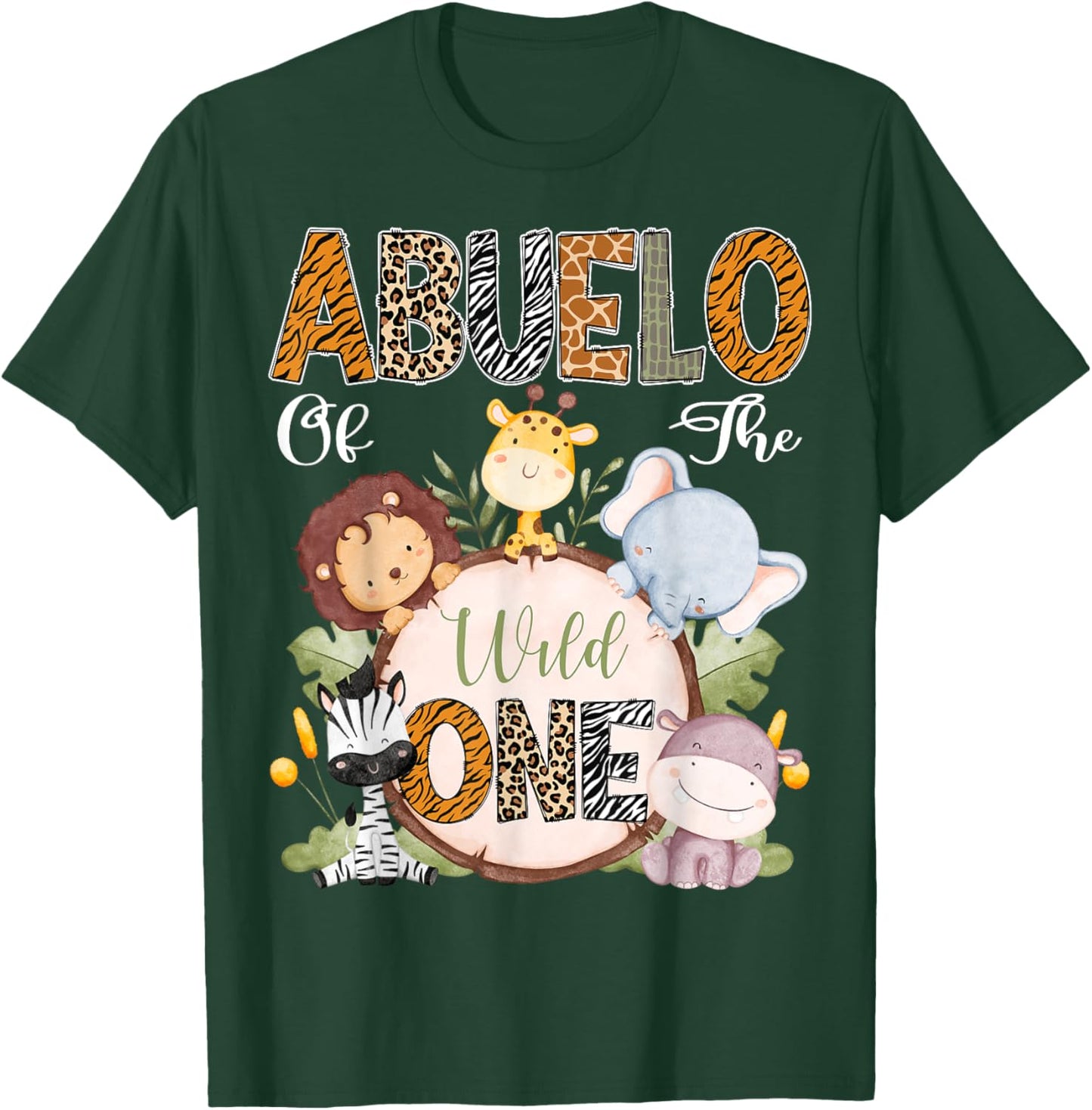 Abuelo Of The Wild One 1St Birthday Safari Woodland T-Shirt - T-Shirt | Forest