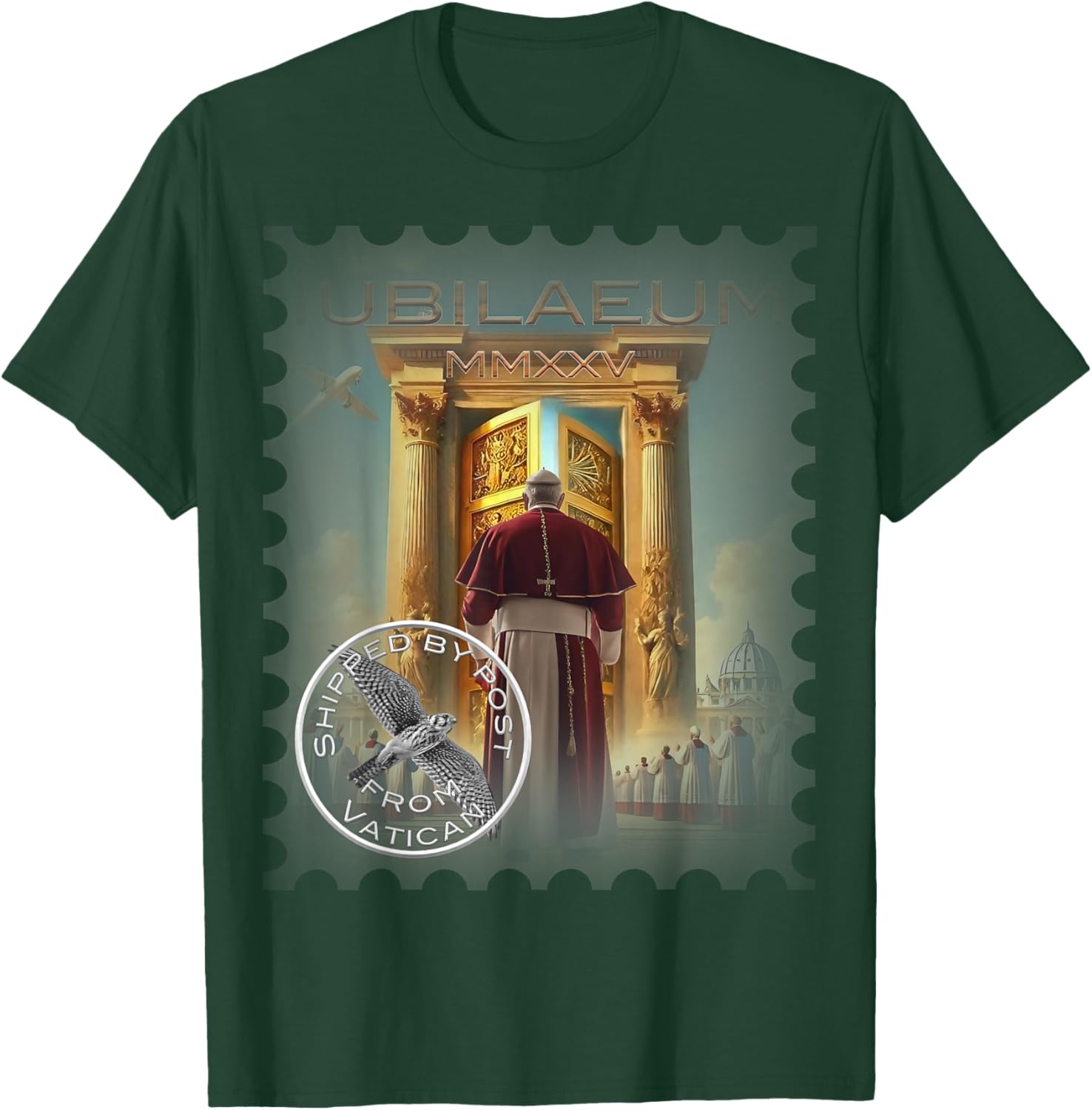 Jubilee 2025, Vatican, a travel souvenir, a Gift. T-Shirt - T-Shirt | Forest