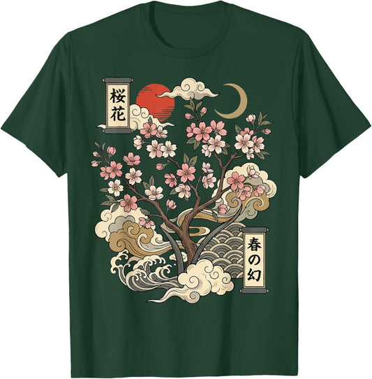 Japan Cherry Blossom Japanese Art Japan T-Shirt - T-Shirt | Forest