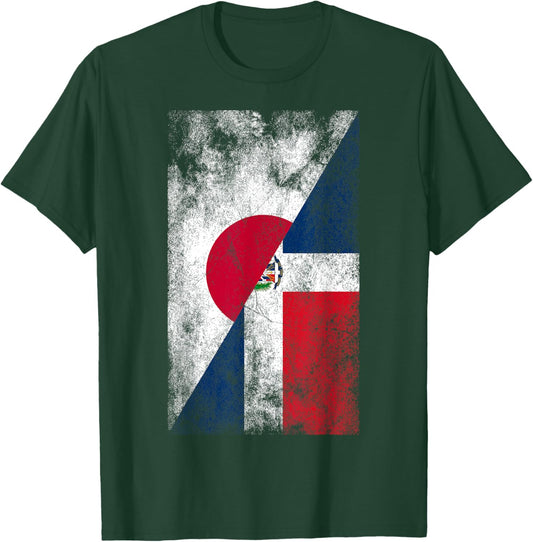 Japan Dominican Republic Flags - Japanese Dominican T-Shirt - T-Shirt | Forest