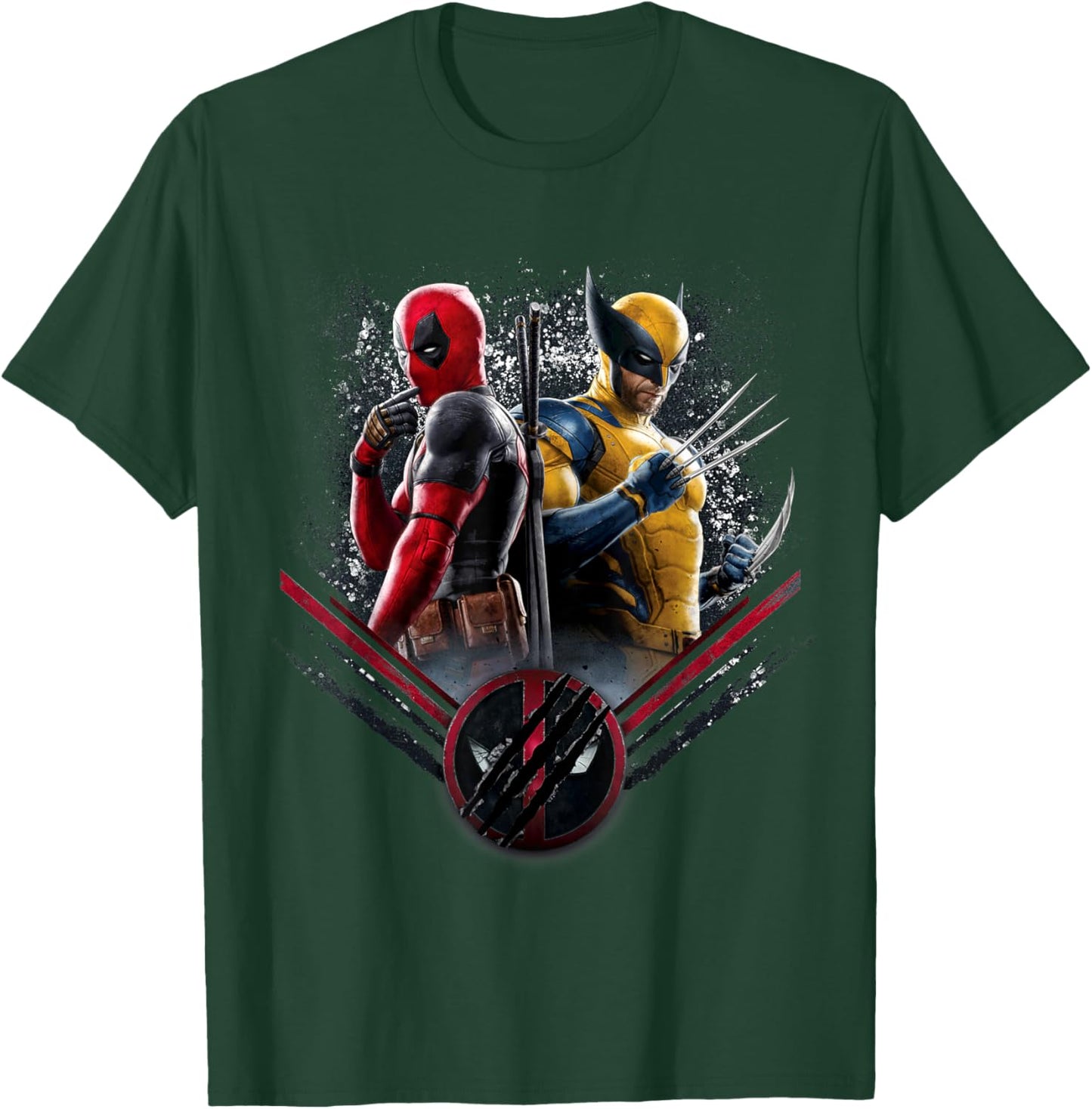Marvel Studios Deadpool & Wolverine Side-by-Side Claw Icon T-Shirt - T-Shirt | Forest