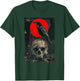Red Moon Black Gothic Raven Skull Graphic Black Crow T-Shirt - T-Shirt | Forest