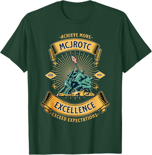Patriotic MCJROTC Excellence Military USA Junior ROTC Cadet T-Shirt - T-Shirt | Forest