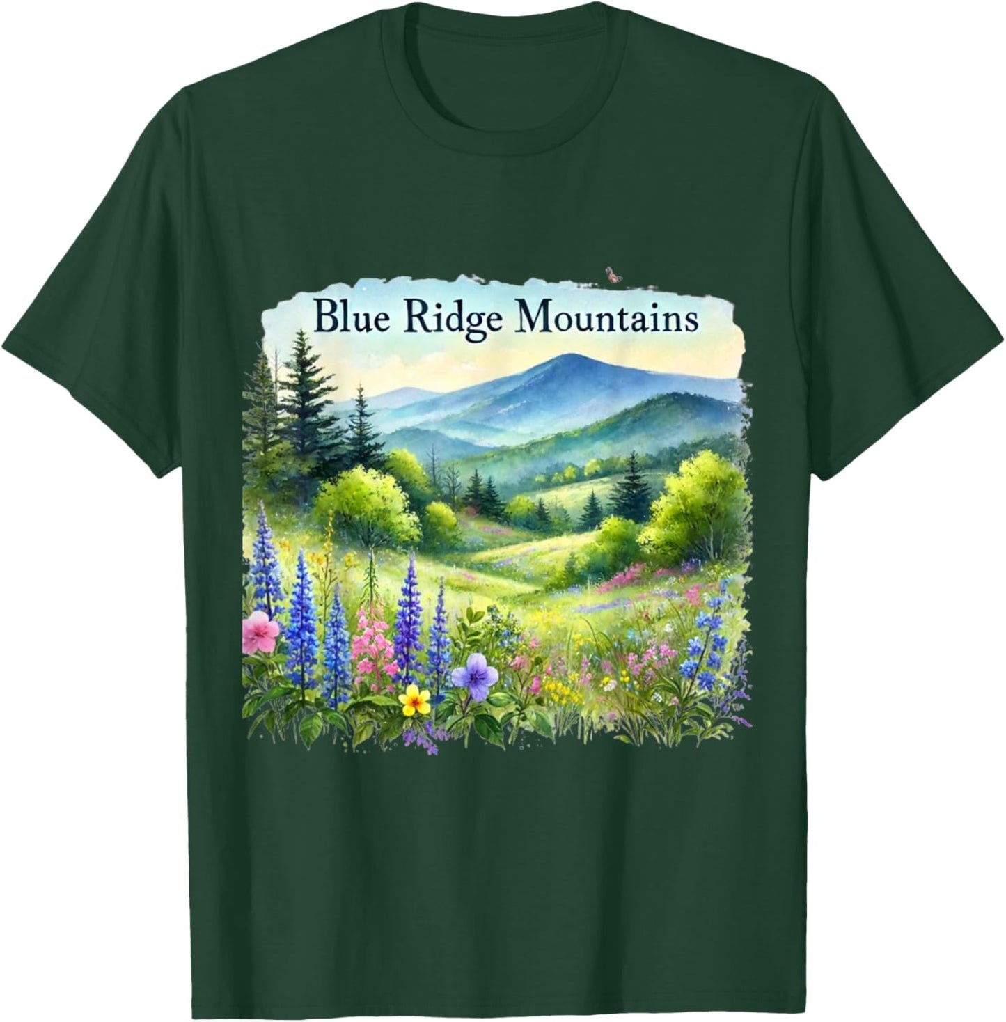 Blue Ridge Mountains Spring T-Shirt - T-Shirt | Forest