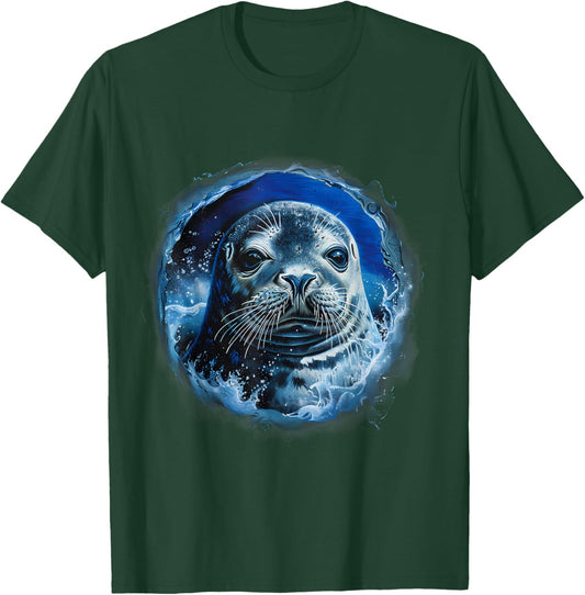 Seal Ocean Sea Seal Motif Sea Ocean Animal Marine Mammal T-Shirt - T-Shirt | Forest