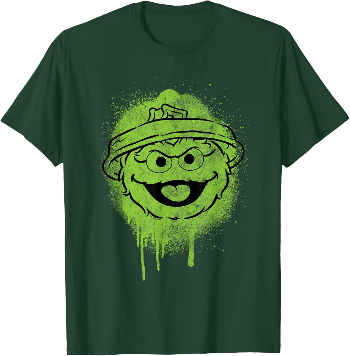 Sesame Street Oscar Graffiti Face Halloween Costume T-Shirt - T-Shirt | Forest