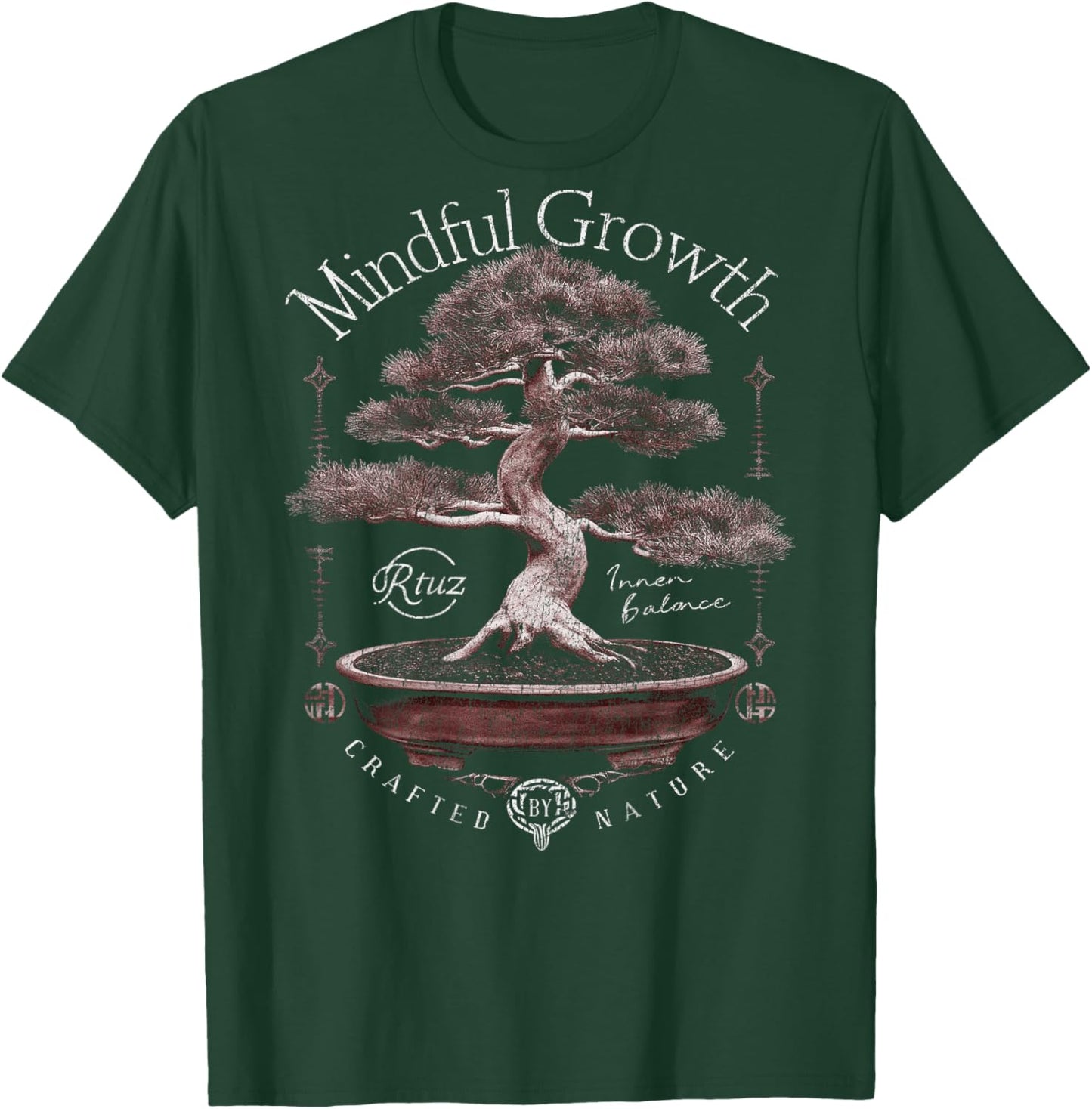 Hip Hop Urban Vintage Edgy Y2K Back Print Streetwear Bonsai T-Shirt - T-Shirt | Forest
