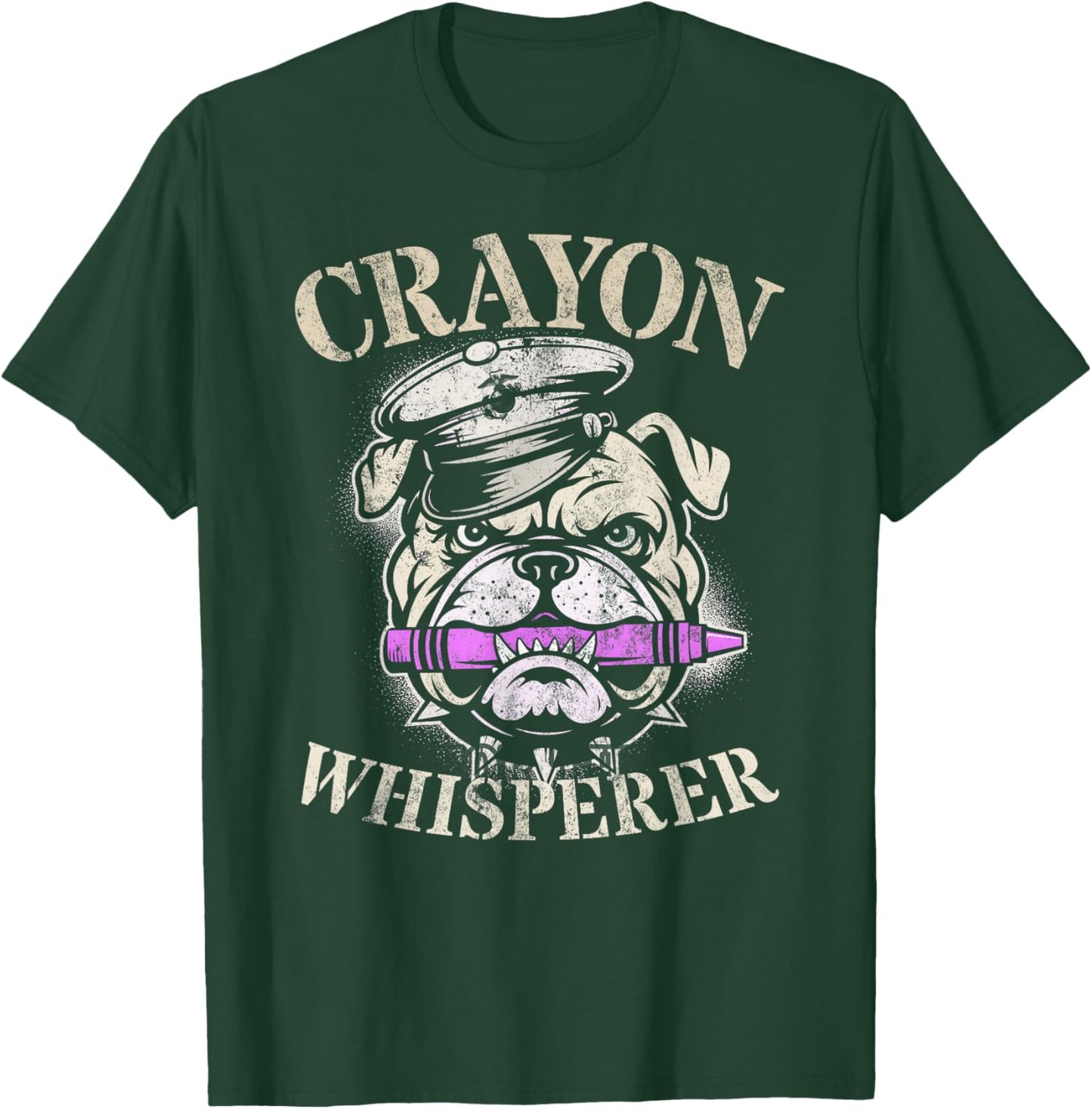 Grunt Crayon Whisperer Corps Military School Boot Camp Dad T-Shirt - T-Shirt | Forest