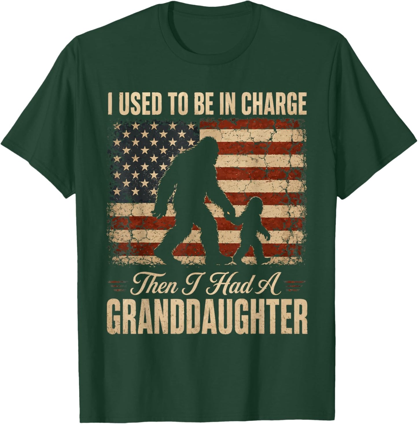 I Used to Be in Charge Then I Had A Granddaughter Men Women T-Shirt - T-Shirt | Forest
