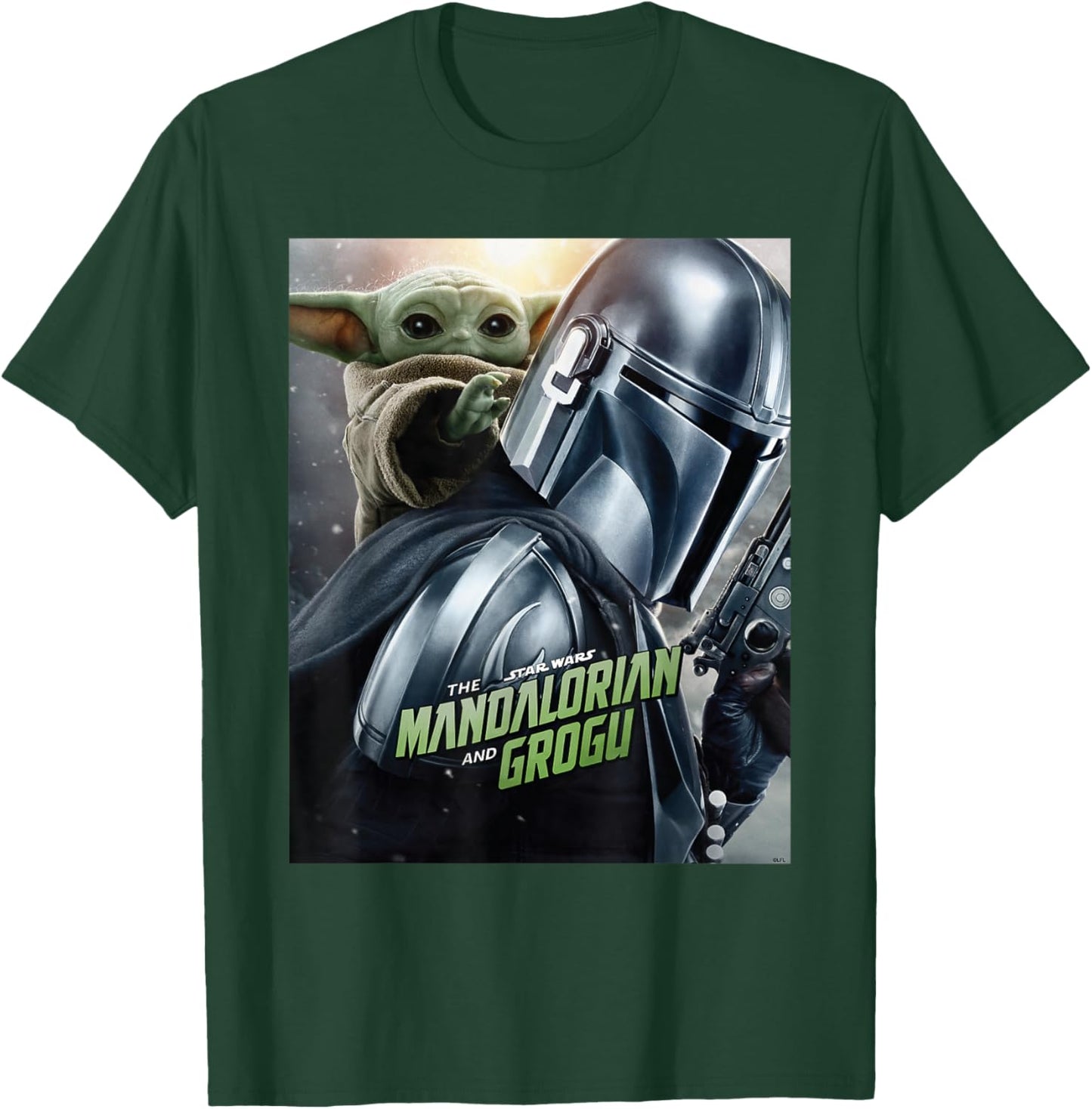 Star Wars The Mandalorian and Grogu Official Movie Poster T-Shirt - T-Shirt | Forest