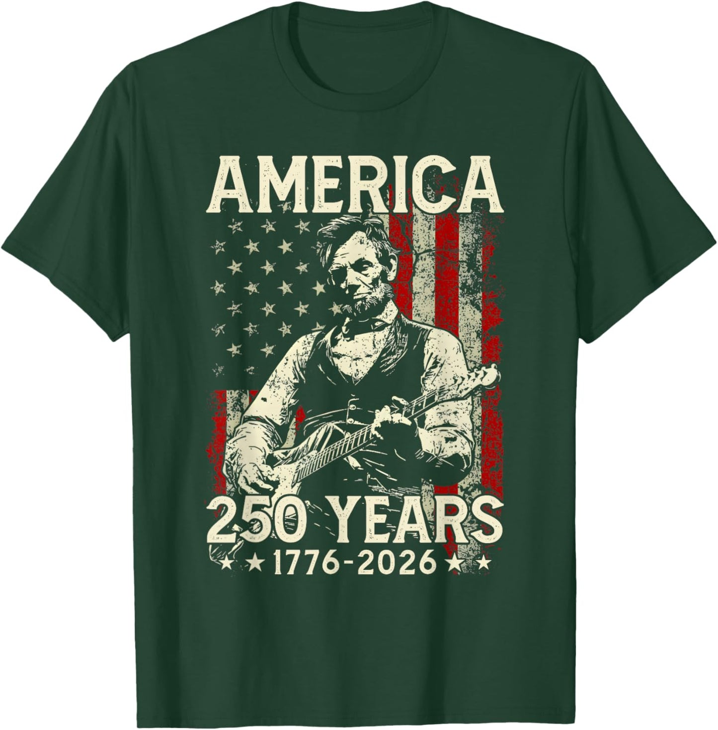 250 Years American 250th Anniversary USA Patriotic 4th July T-Shirt - T-Shirt | Forest