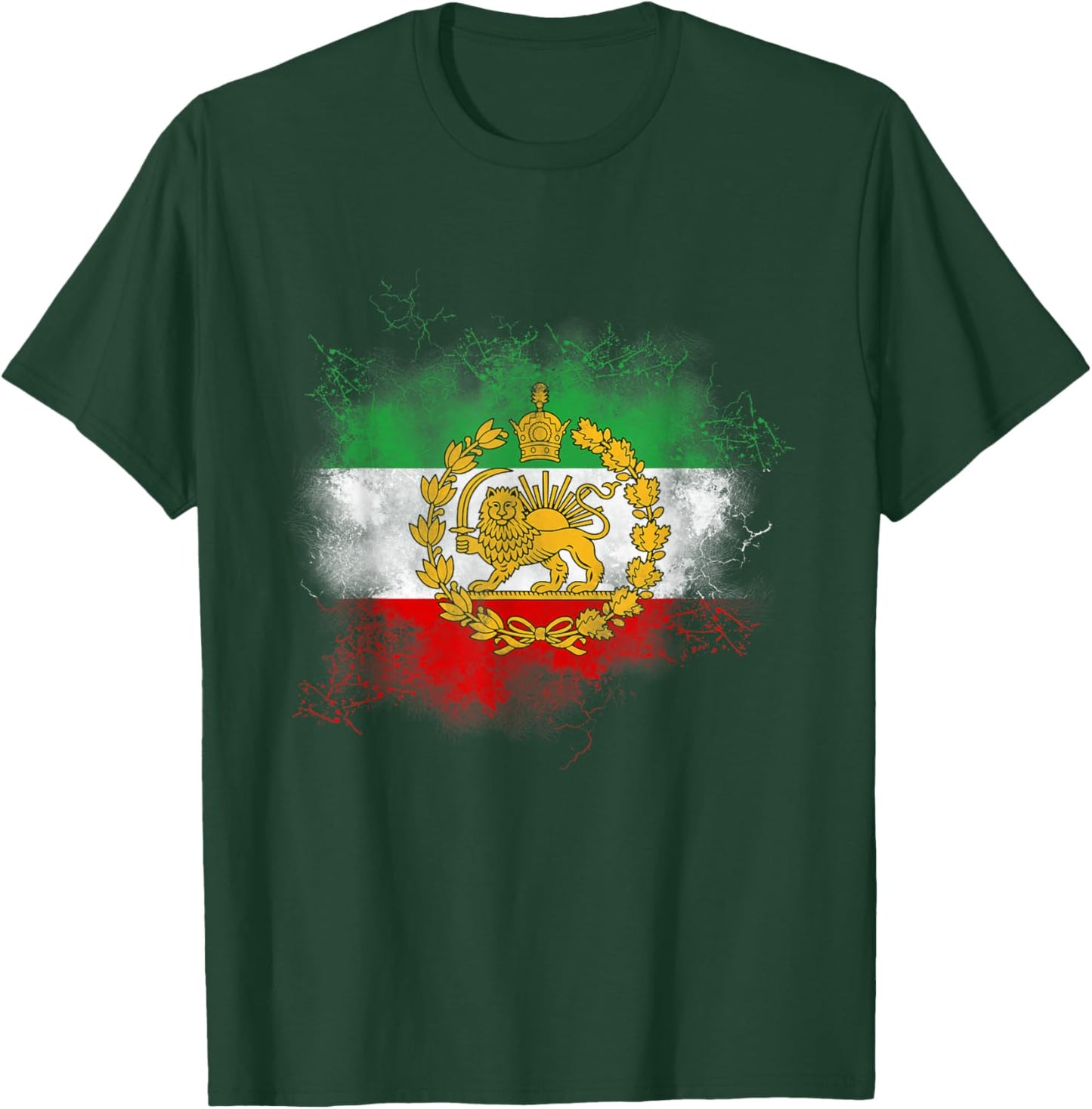 Lion Sun Flag of Iran, Iran, Persian, Shir o Khorshid T-Shirt - T-Shirt | Forest