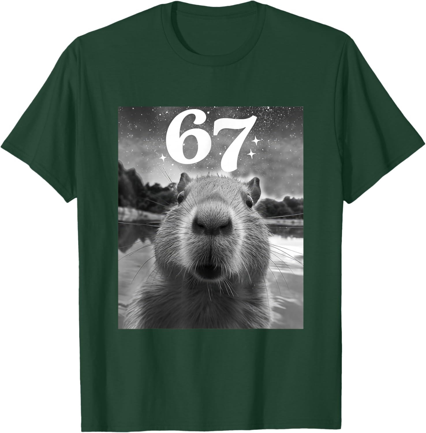 Capybara Selfie with 67 Meme Capy Graphic Women Kid T-Shirt - T-Shirt | Forest
