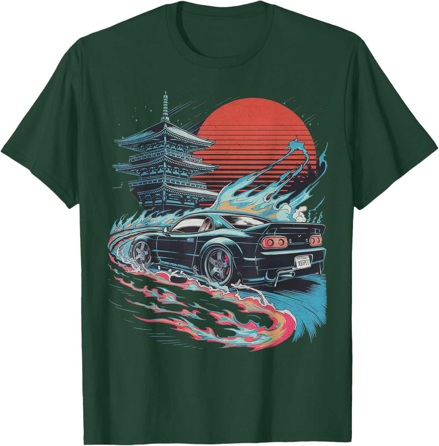 JDM car Japanese Retro Car Racing Drifting Legend Tuning T-Shirt - T-Shirt | Forest