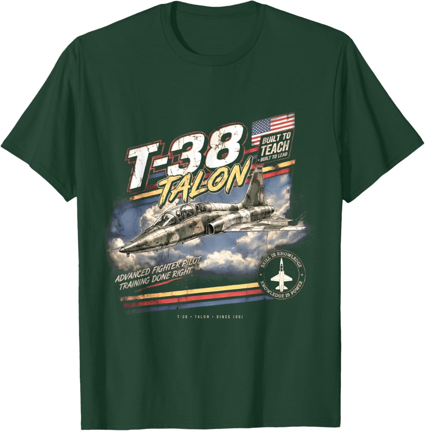T-38 Talon Vintage/Retro Collectable Design T-Shirt - T-Shirt | Forest