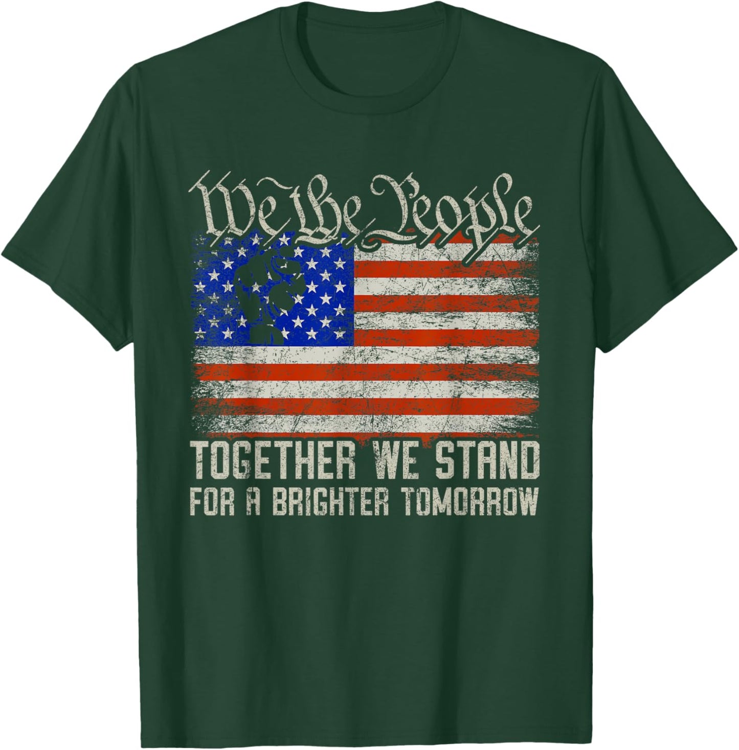 We The People American Flag Patriotic Together We Stand T-Shirt - T-Shirt | Forest
