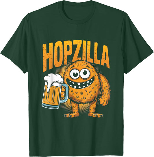 Hopzilla Funny IPA Beer Monster Beer Drinking T-Shirt - T-Shirt | Forest