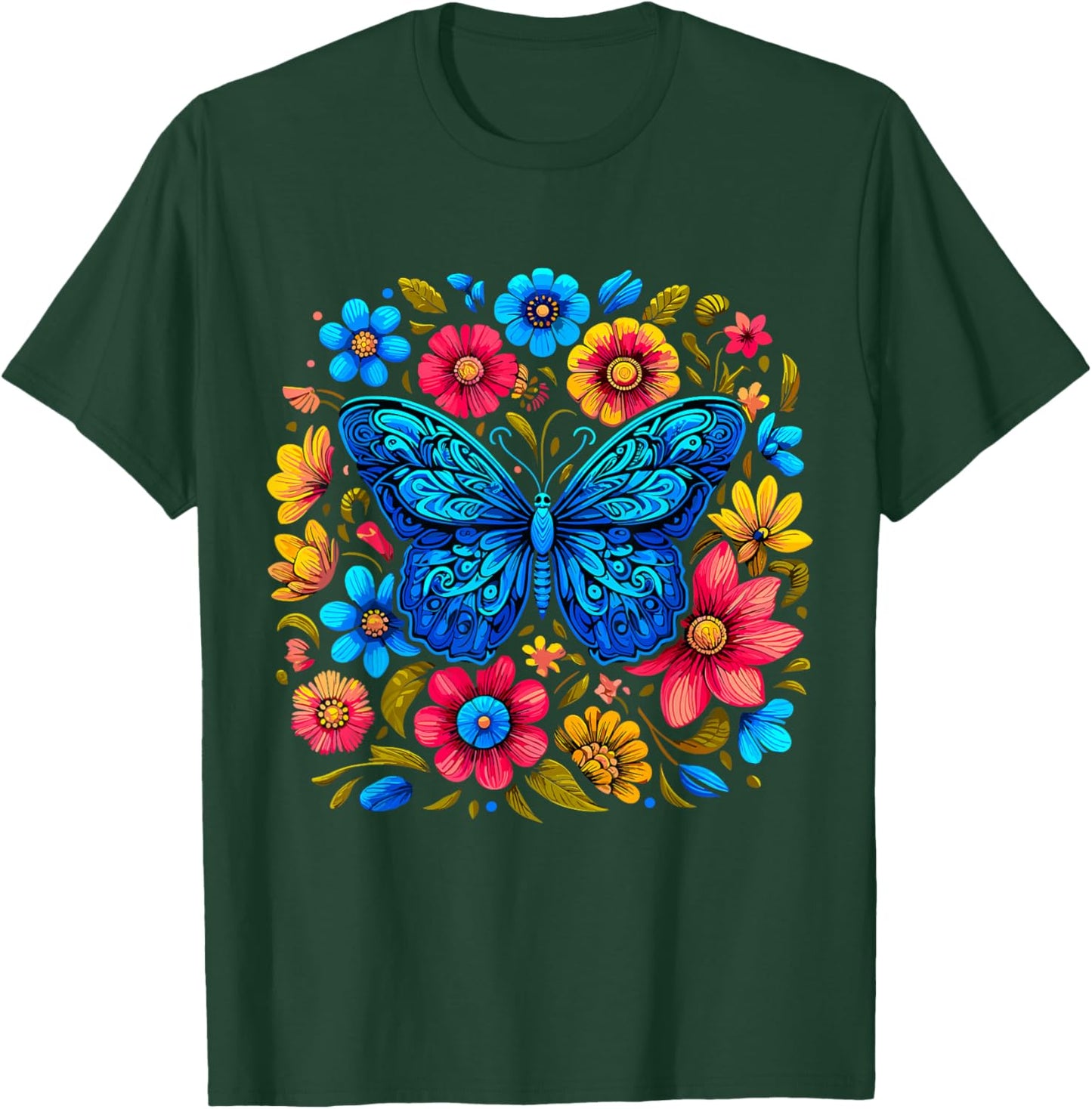 Butterfly Flowers Aesthetic Butterfly T-Shirt - T-Shirt | Forest