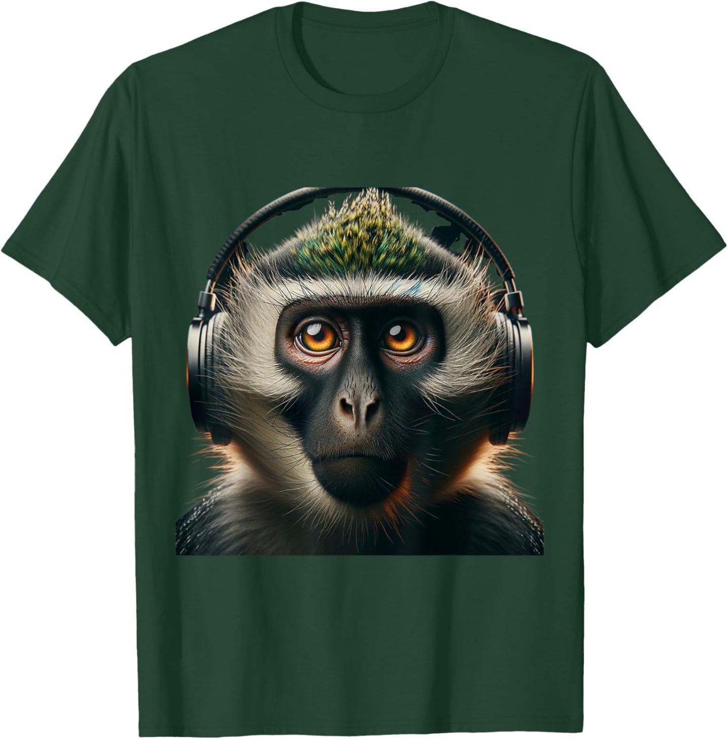 Vervet Monkey Shirt Monkey Portrait Wildlife Exotic Ape Face T-Shirt - T-Shirt | Forest
