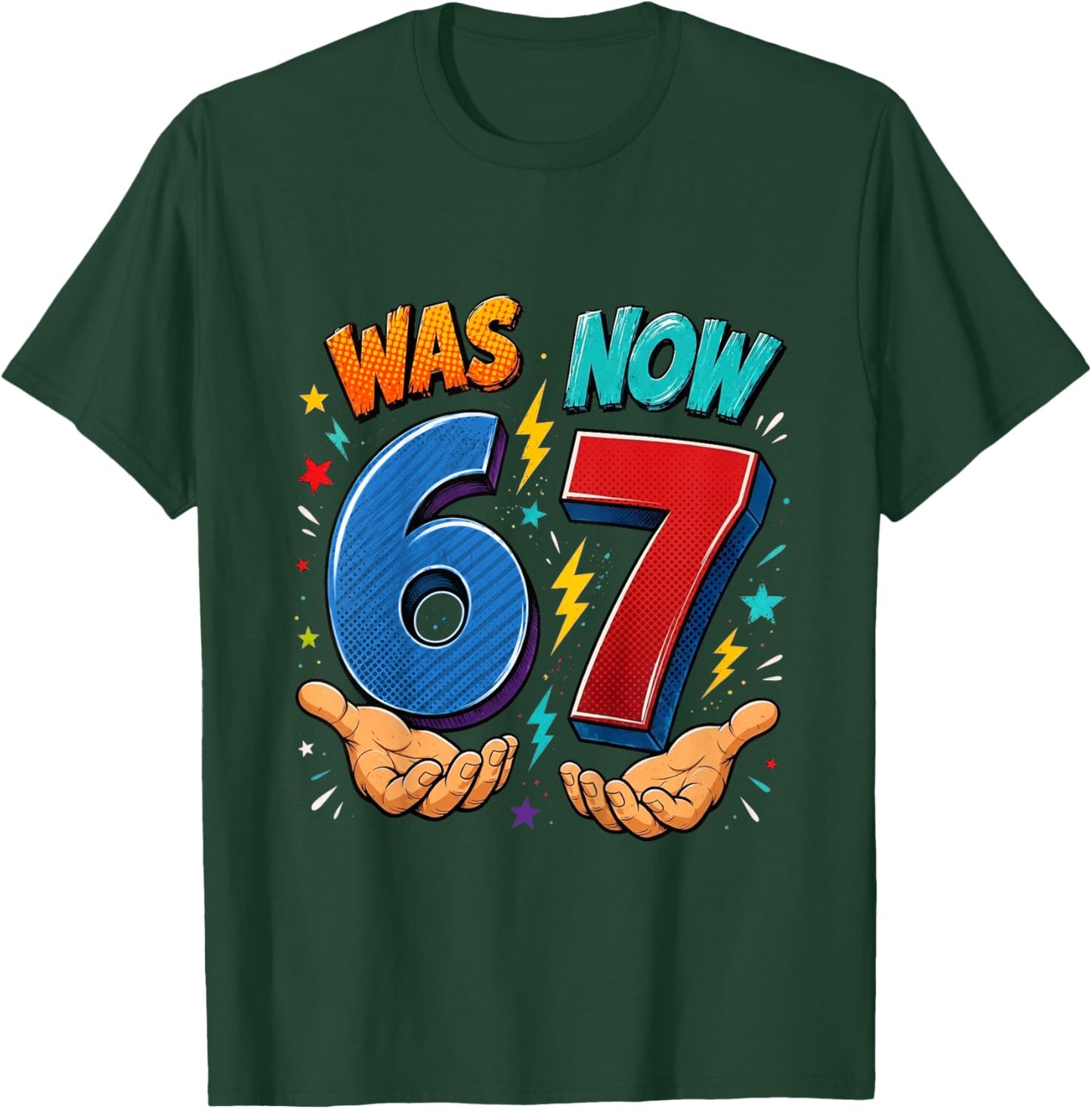 Kids was 6 Now 7 7th Birthday 67 Birthday Boys T-Shirt - T-Shirt | Forest