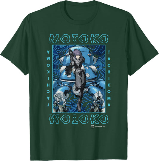 Ghost in the Shell Stand Alone Complex Motoko Vintage Poster T-Shirt - T-Shirt | Forest