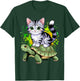 Cat Riding Turtle Lover Men Women Girls Kids T-Shirt - T-Shirt | Forest
