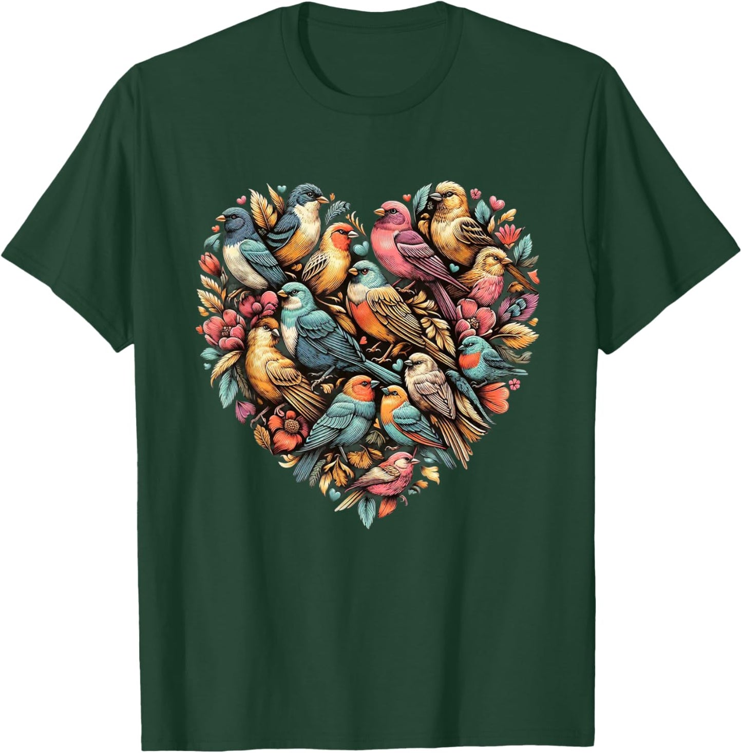 Birds Love Bird watching Birder Nerd Wildlife Birdwatcher T-Shirt - T-Shirt | Forest