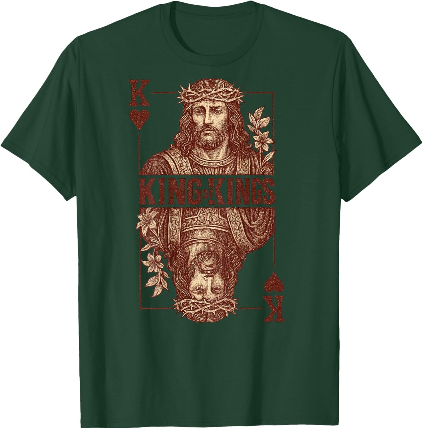 Jesus King of Kings Card - King of Hearts T-Shirt - T-Shirt | Forest