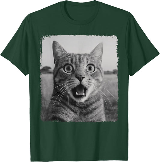 Funny Cat Selfie Meme Graphic Women Kids T-Shirt - T-Shirt | Forest