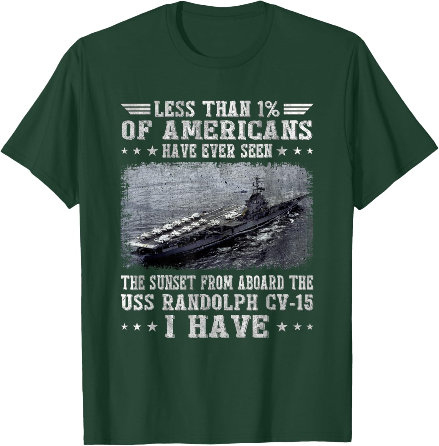 USS Randolph CV-15 Aircraft Carrier Sailor Veterans Day Papa T-Shirt - T-Shirt | Forest