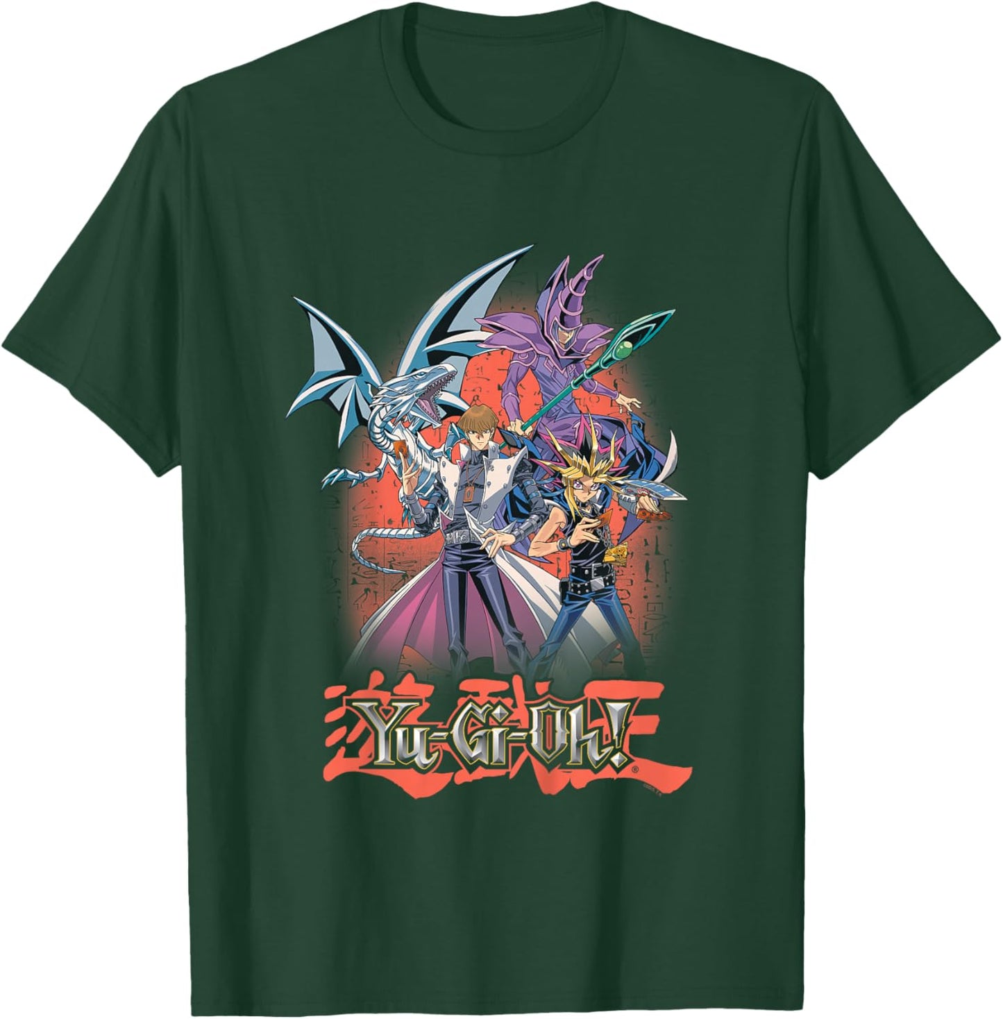 Kids Yu-Gi-Oh! Colorful Cast Collage Card Game Anime T-Shirt - T-Shirt | Forest